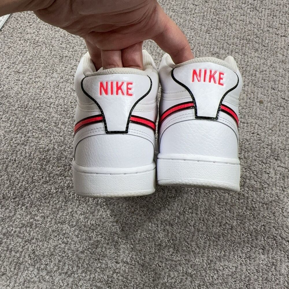Nike Shoes Womens 8 White Court Vision Mid Leather Casual Walking Sneaker - Picture 7 of 9
